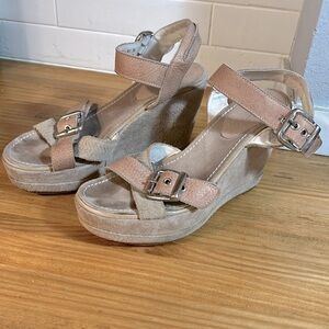 Blackstone DL41 Platform Wedge Sandals EUR Size 39